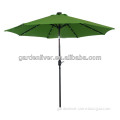 Deluxe aluminum tilt function parasol solar powdered umbrella with led light
